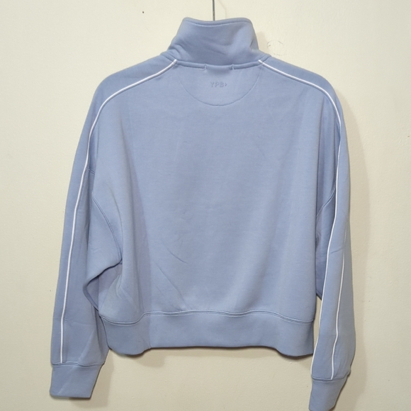 Abercrombie & Fitch YPB neoKNIT Polo Sweatshirt in Blue Smoke Women's Size S - Picture 6 of 7